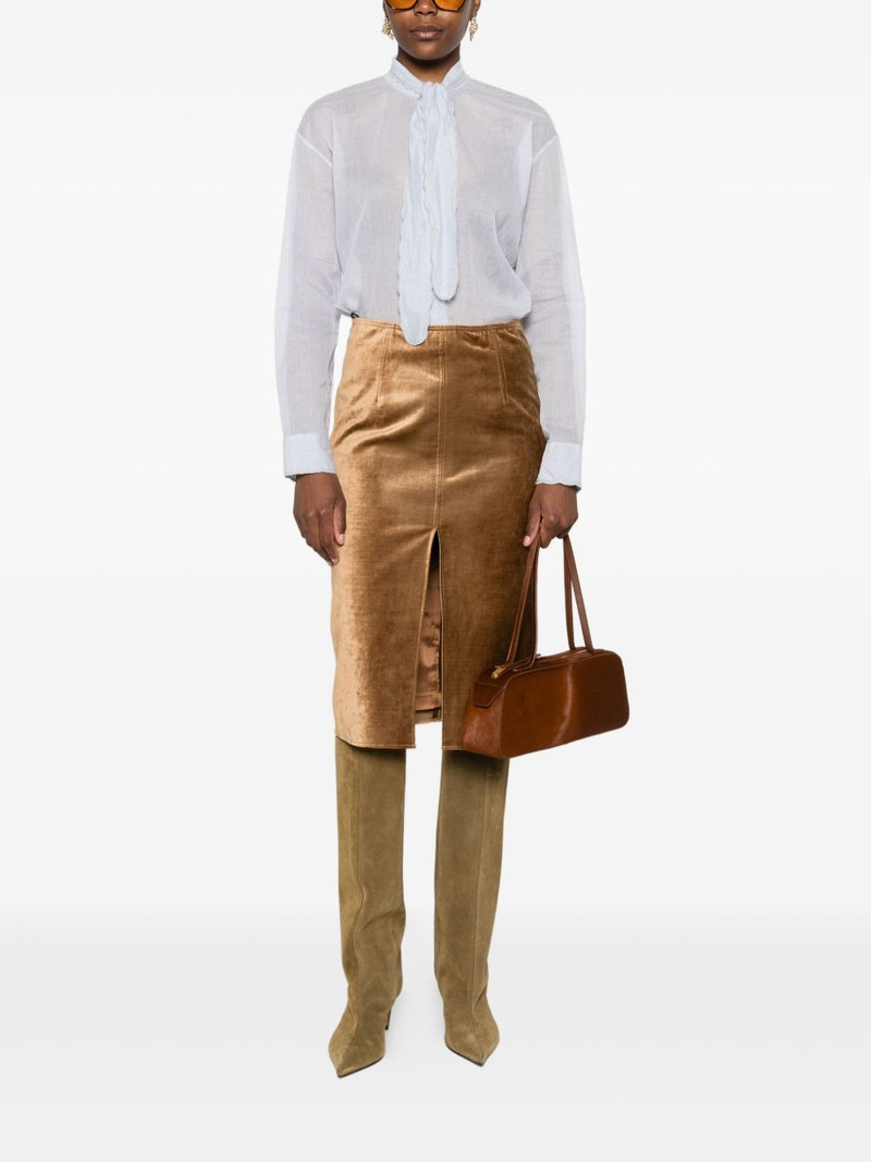 forte_forte bow-collar cotton shirt outlook