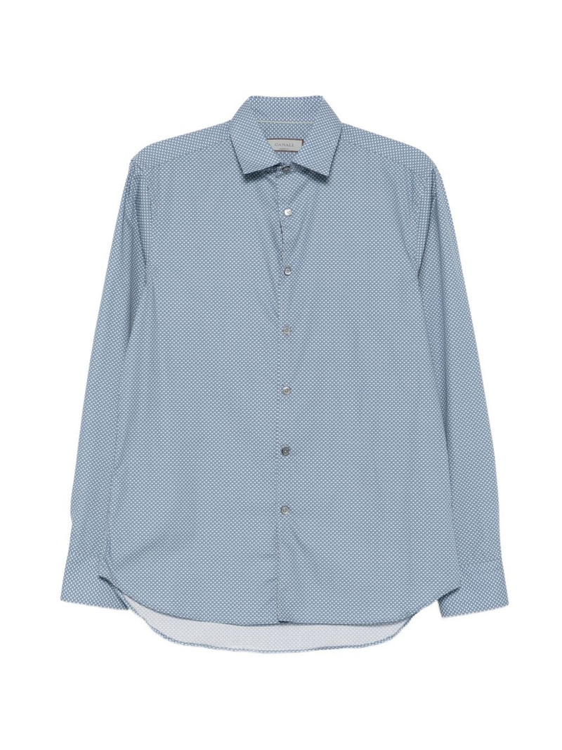 geometric-print long-sleeve shirt 1