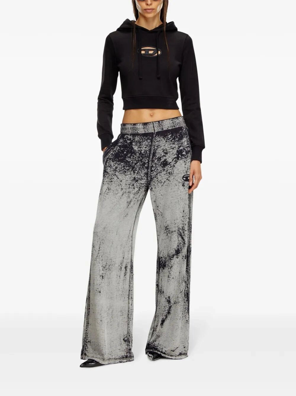 Diesel Women `F-Slimmy-Hood-Od` Hoodie With Cut-Out `Oval D` Logo - 2