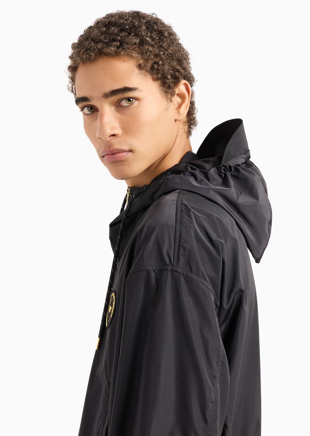 Water-repellent camouflage jacquard nylon blouson with hood and Ramadan capsule collection patch - 5