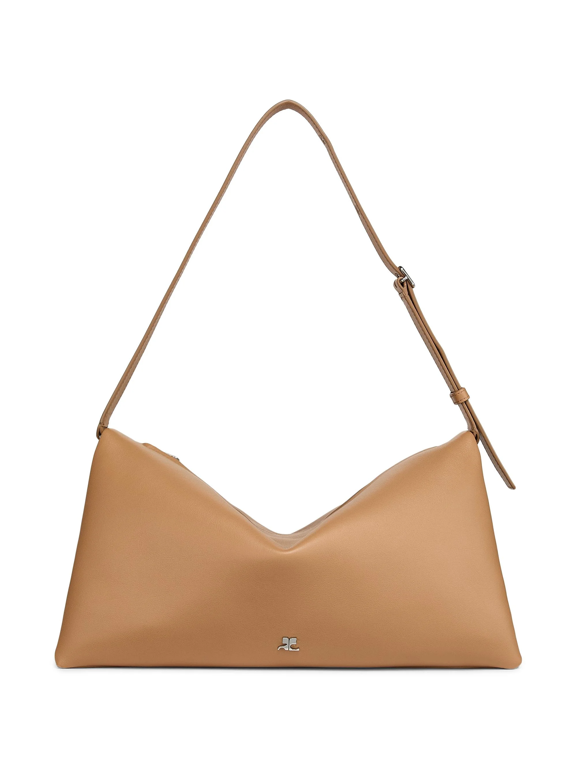 Women's Cuff Leather Shoulder Bag - Bronze - 1