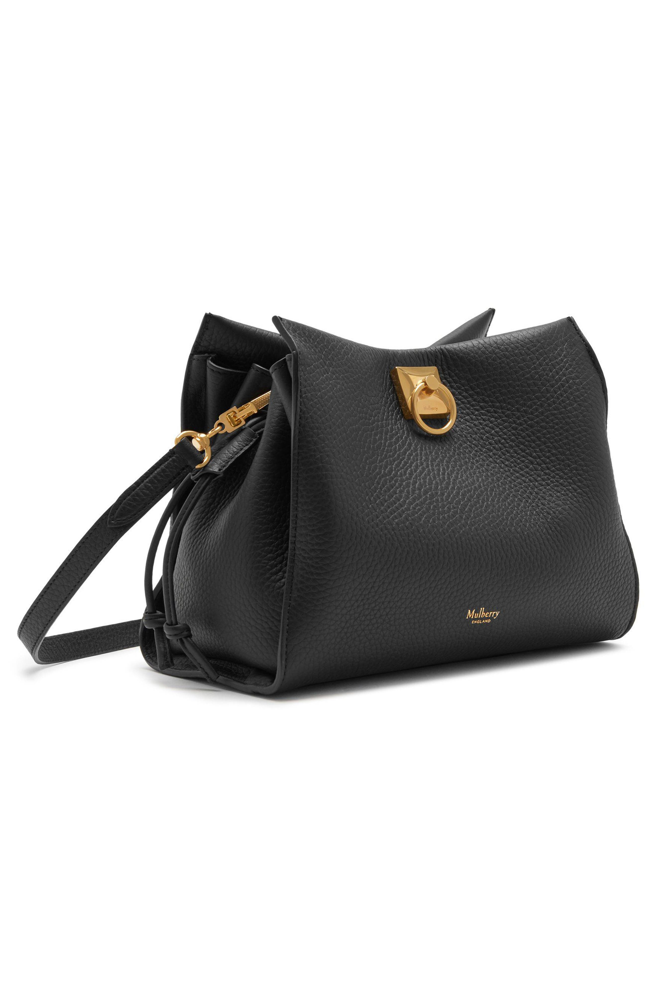 Small Iris Leather Top Handle Bag - 4