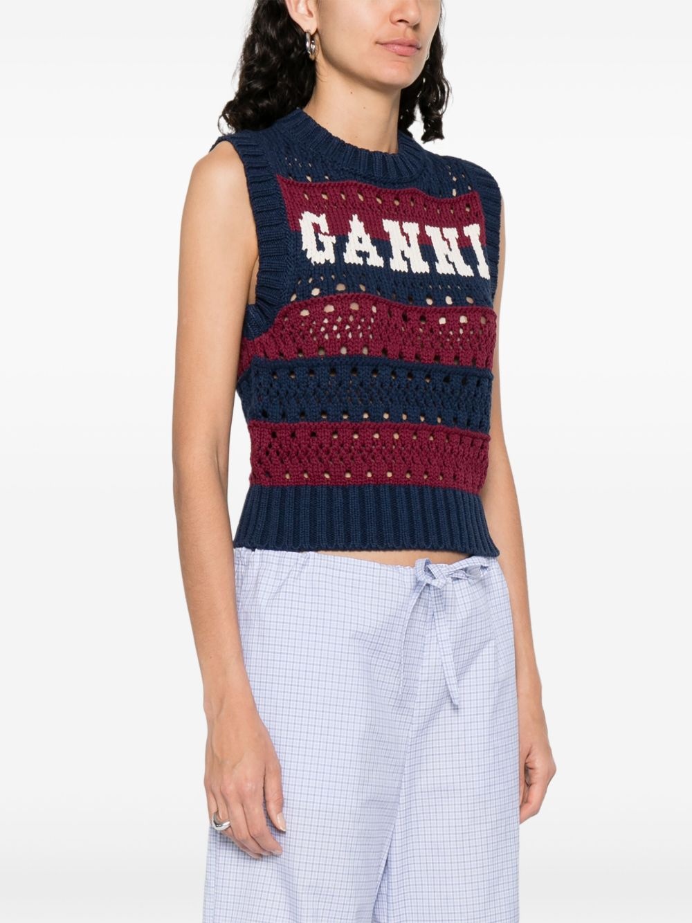 recycled cotton-blend top - 3