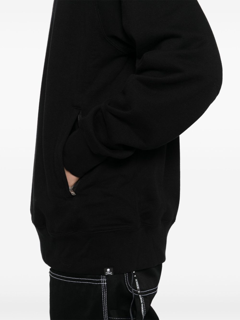 rhinestone-logo hoodie - 5