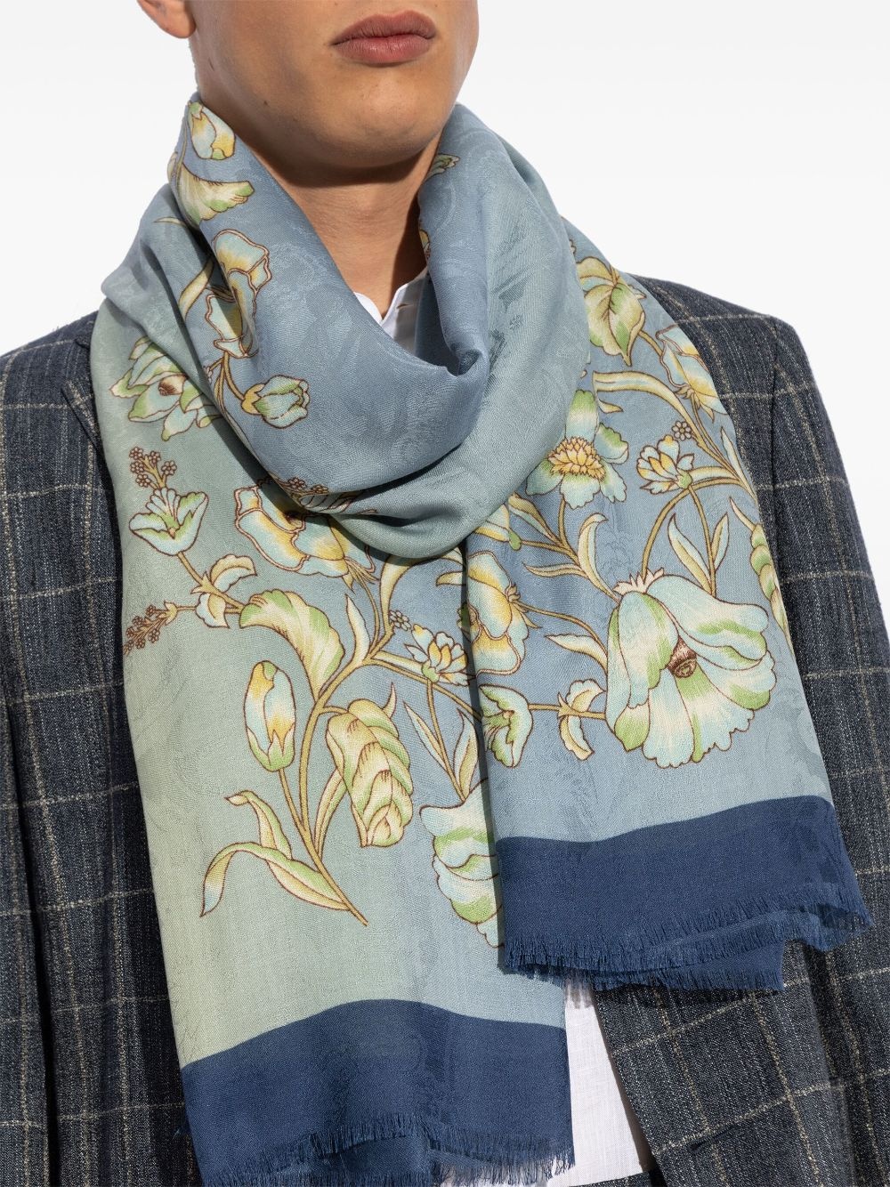 floral-print scarf - 4