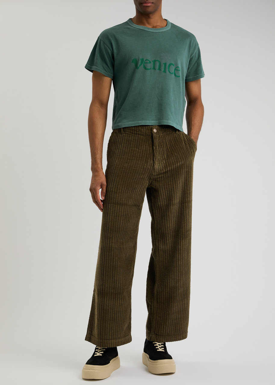 Erl Venice Cropped Cotton T-shirt - 4