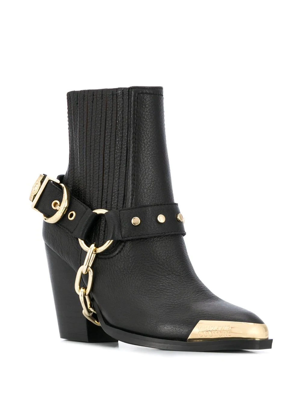 chain buckle detail boots - 2