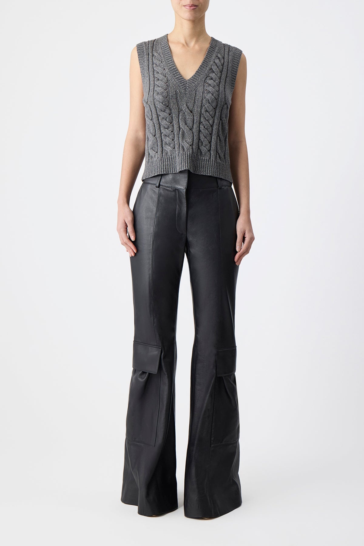Selsey Knit Top in Dark Grey Multi Cashmere - 2