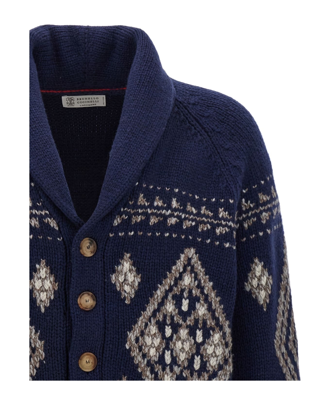 Jacquard Cashmere Cardigan - 3