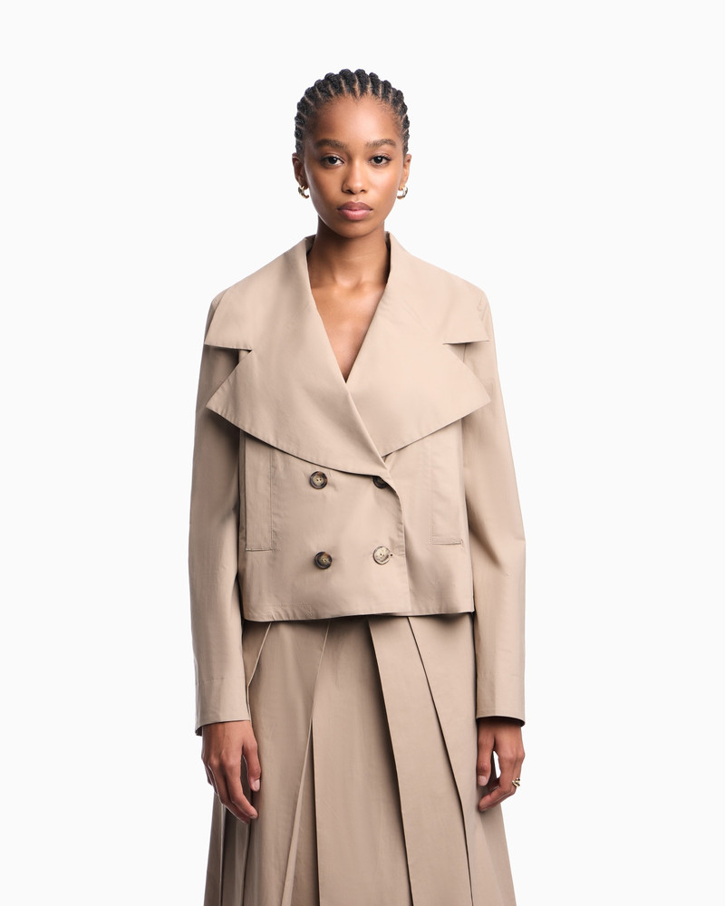 EMPORIO ARMANI EAGLE CLUB POPLIN DOUBLE-BREASTED BLOUSON outlook