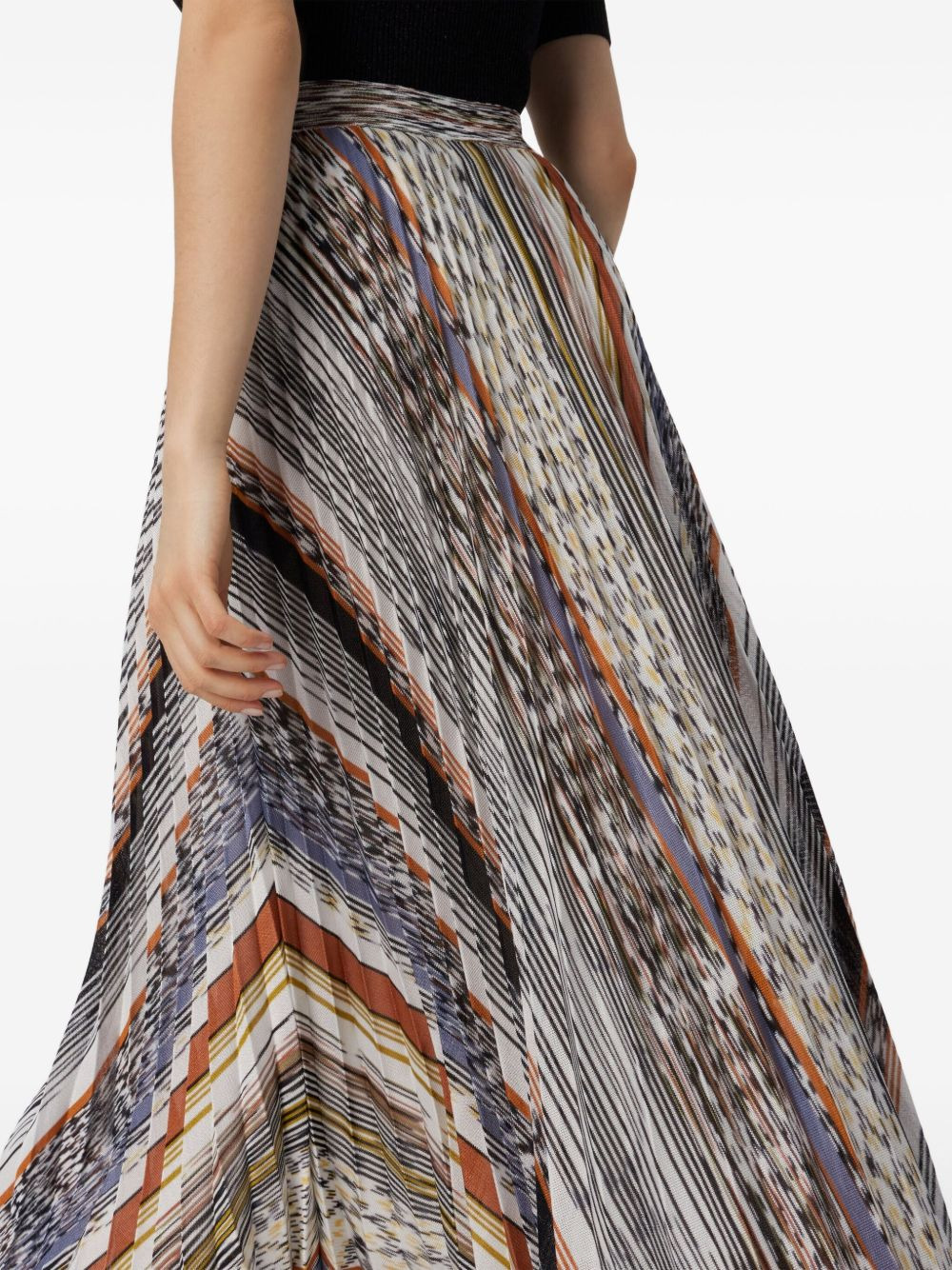 pleated knit midi skirt - 4