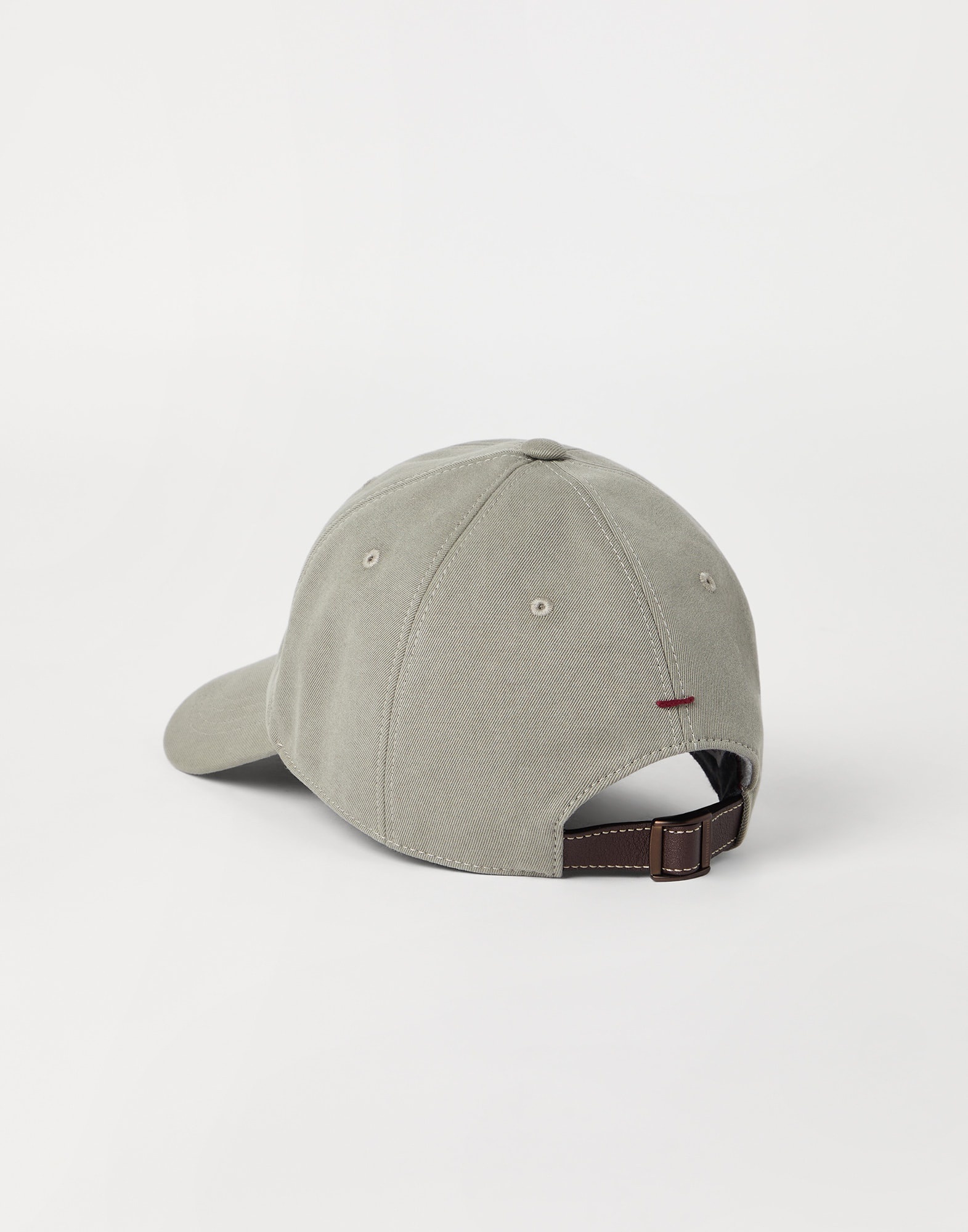 Garment-dyed twisted cotton gabardine baseball cap with embroidered logo - 2