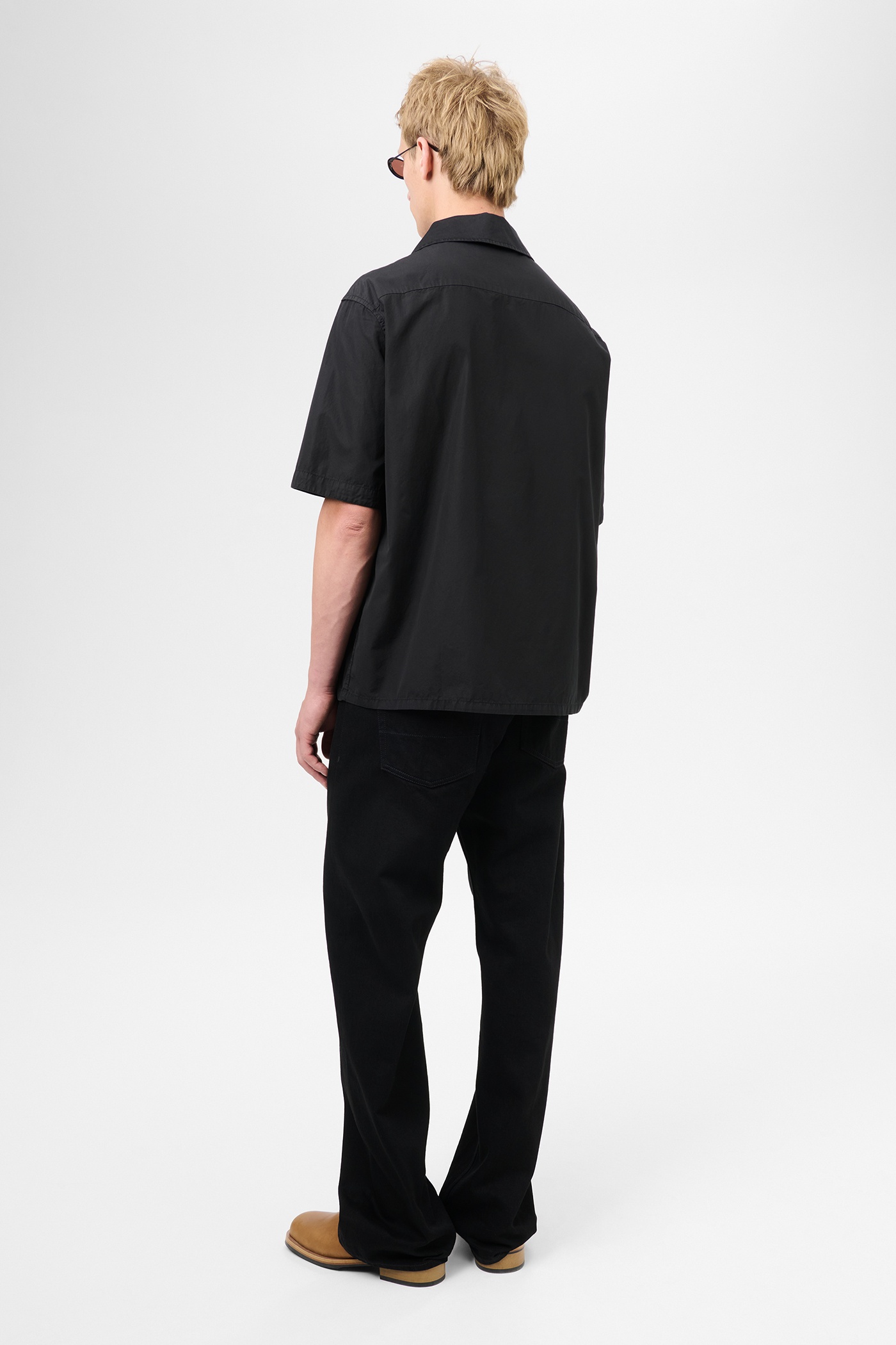 Heusen Shirt Shortsleeve Black All Day Poplin - 5