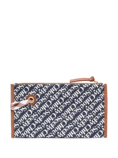 See by Chloé monogram-print zip-up makeup bag outlook