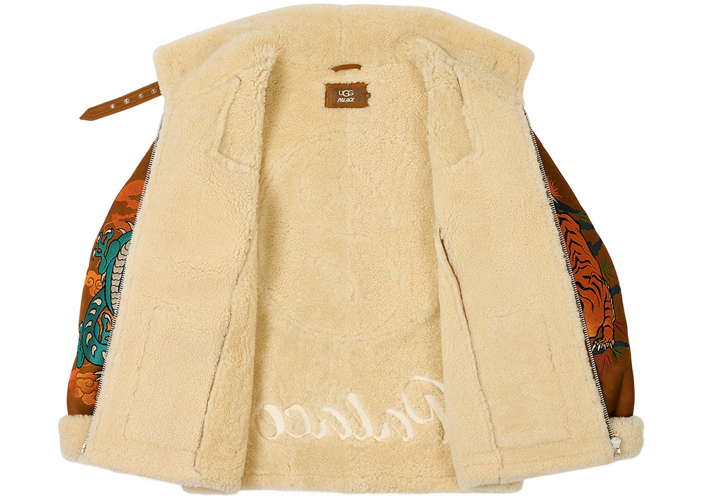 Palace x UGG Shearling Jacket Chestnut - 2