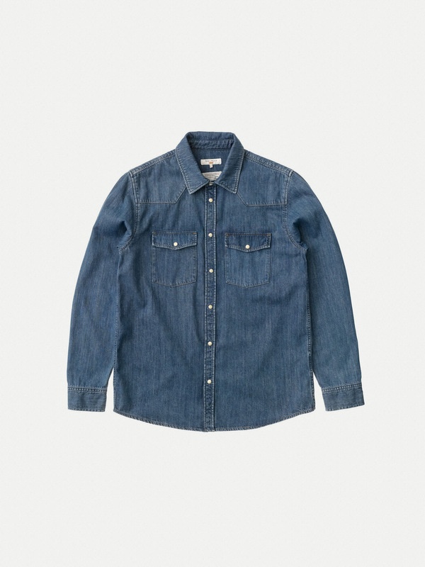 George Classic Blue Indigo Denim Shirt - 1