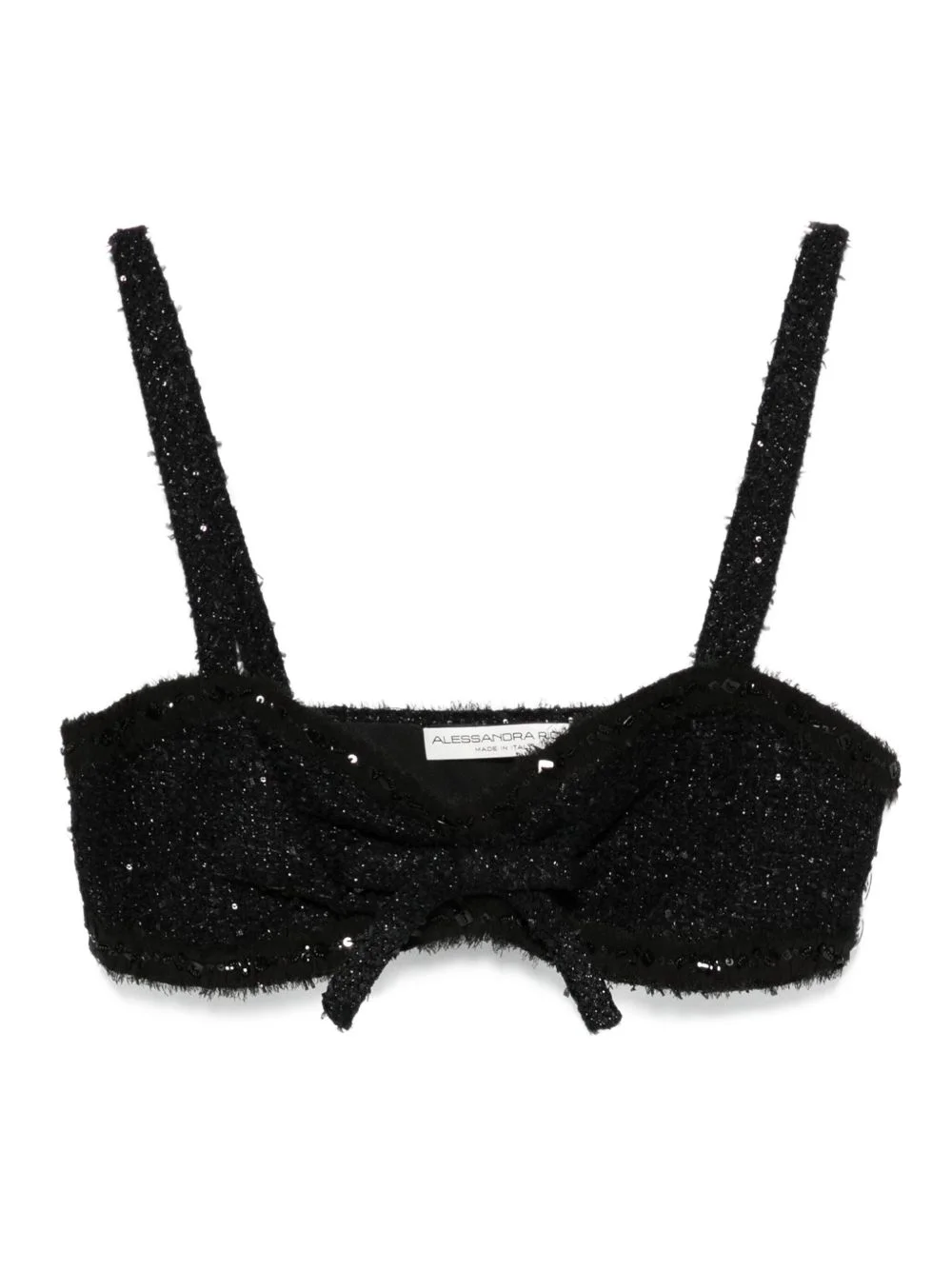 sequin-embellished bow top - 1