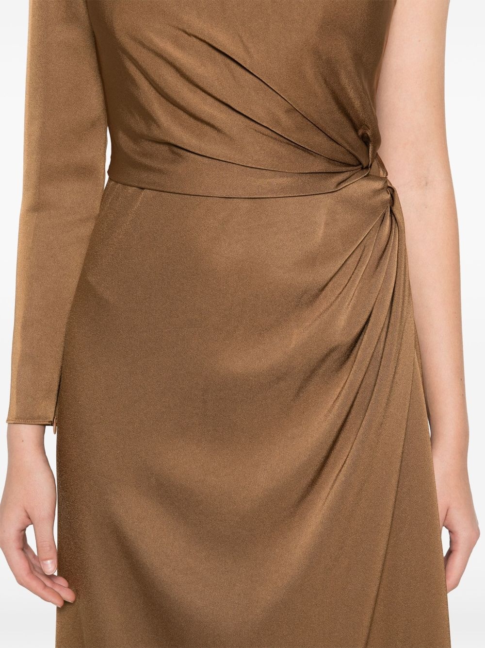 twist-detail satin gown - 5