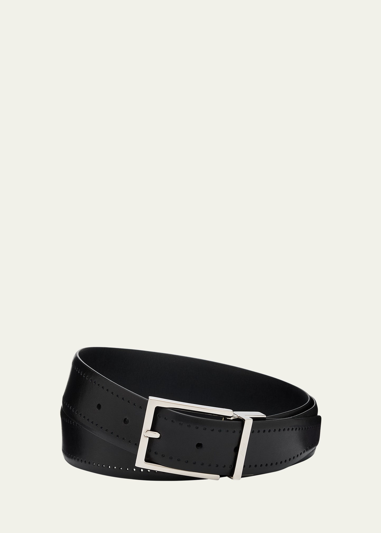 Men's Reversible Burnished Leather Belt - 1
