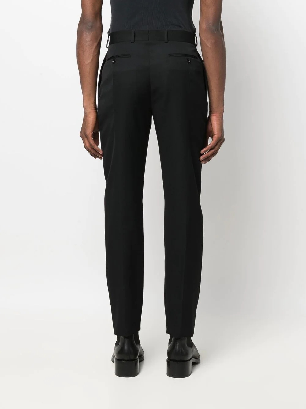 slim tailored-cut trousers - 4