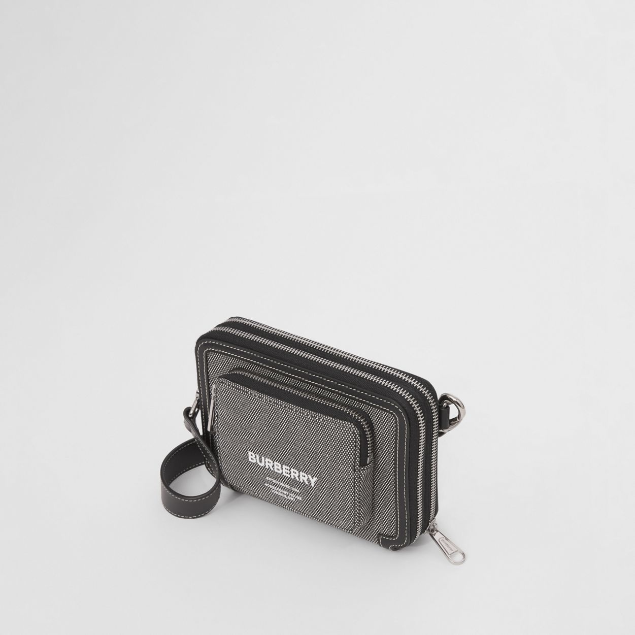 Horseferry Print Cotton Canvas Crossbody Bag - 4