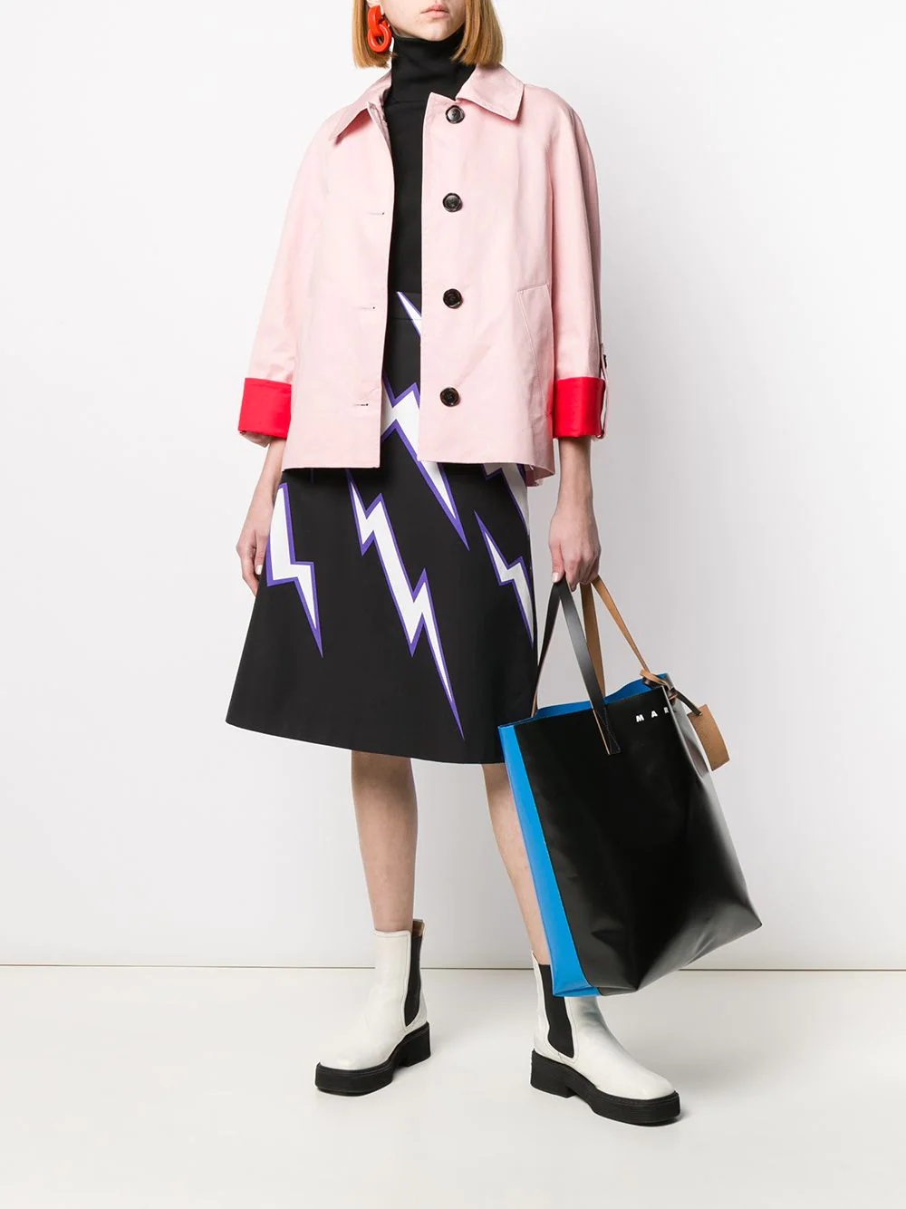 boxy colour-block jacket - 2