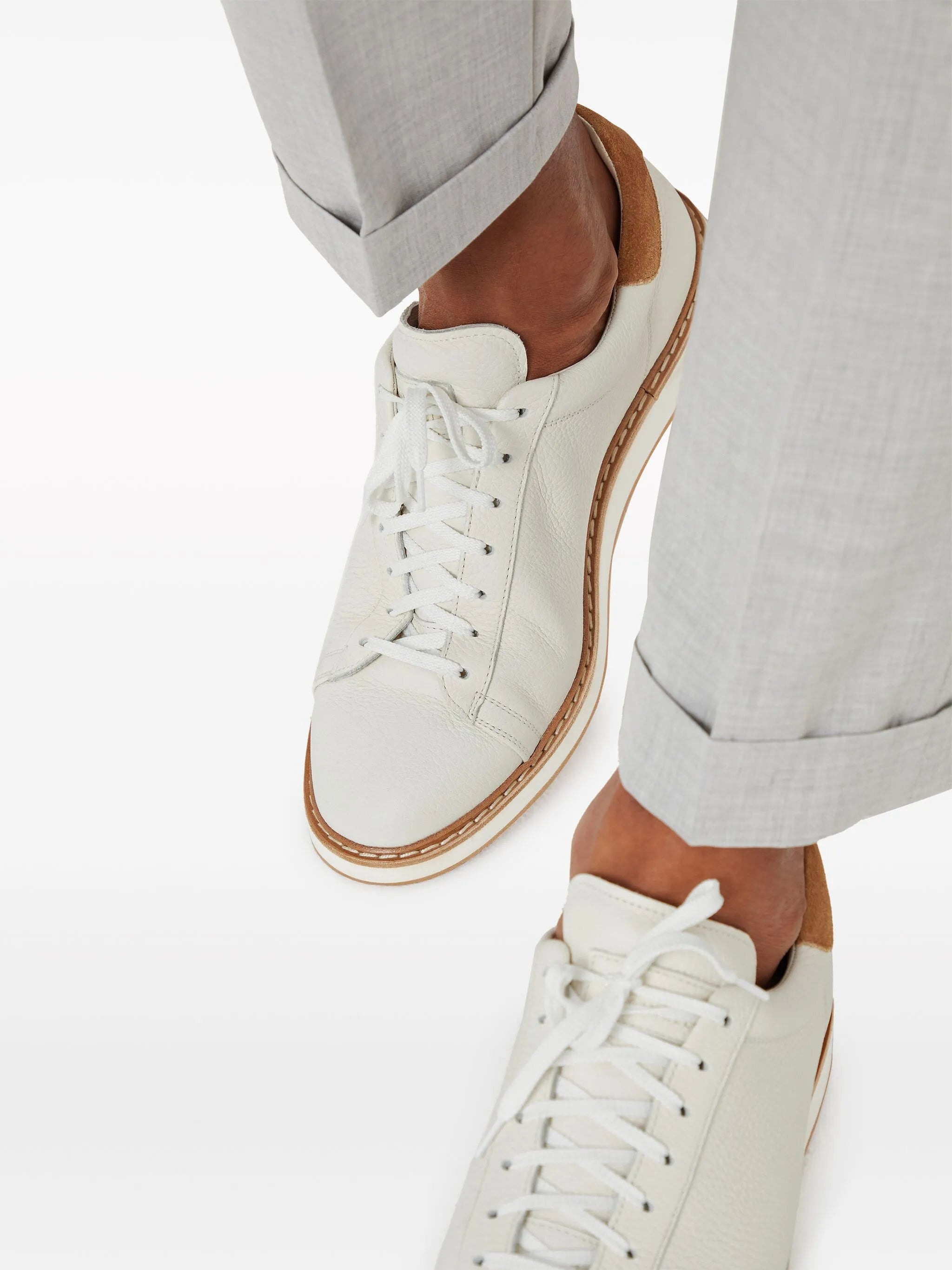 Brunello Cucinelli Contrast-trimmed Low-top Sneakers - 5