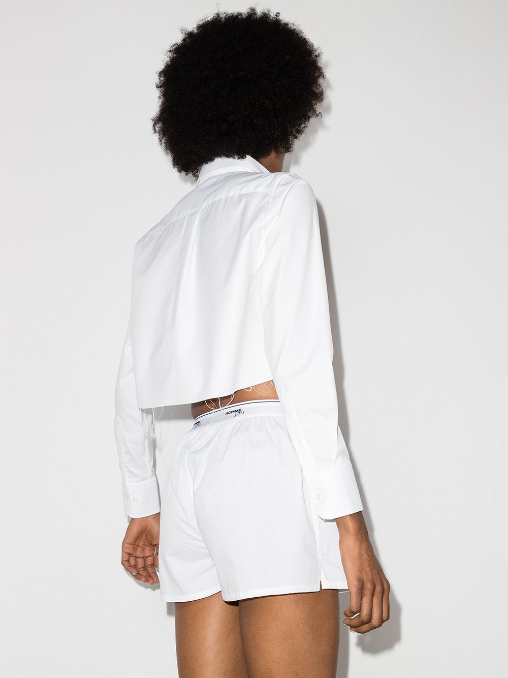 long-sleeve cropped shirt - 3