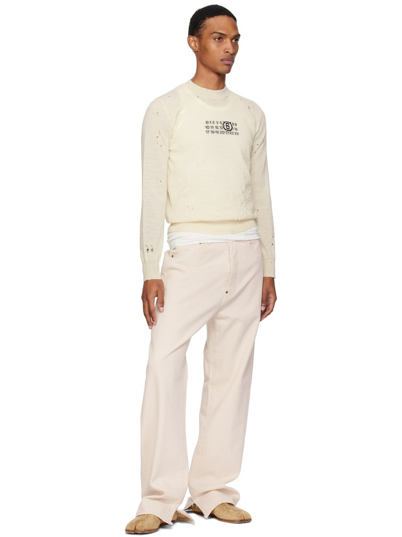MM6 Maison Margiela Off-White Wool Sweater outlook