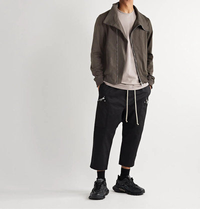 Rick Owens Slim-Fit Cotton-Jersey Zip-Up Sweatshirt outlook