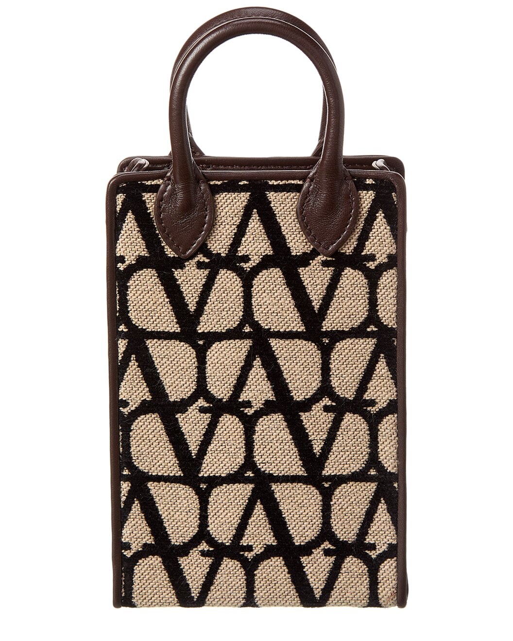 Valentino Mini Toile Iconographe Canvas & Leather Satchel - 2