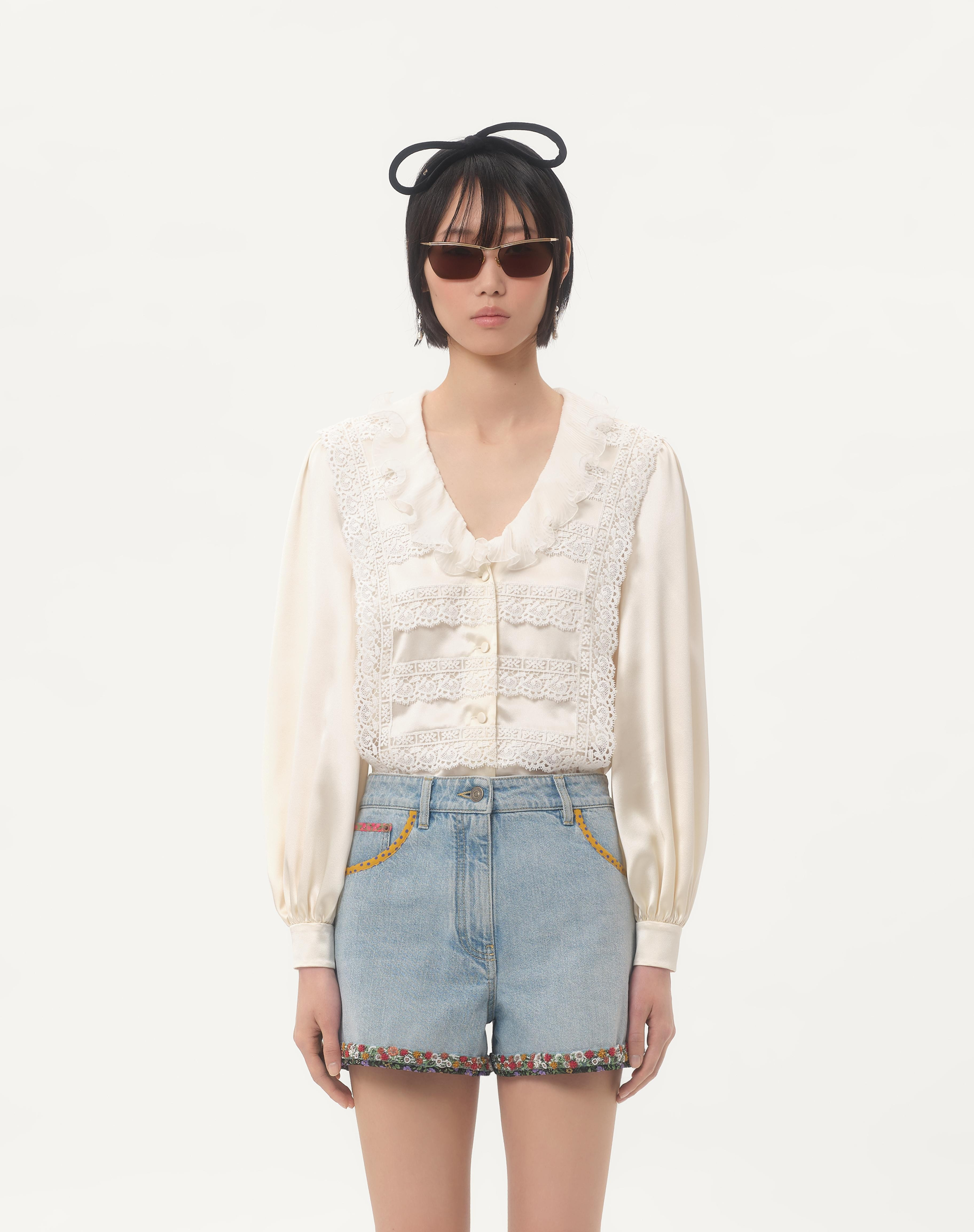 CREPE SATIN SHIRT - 4