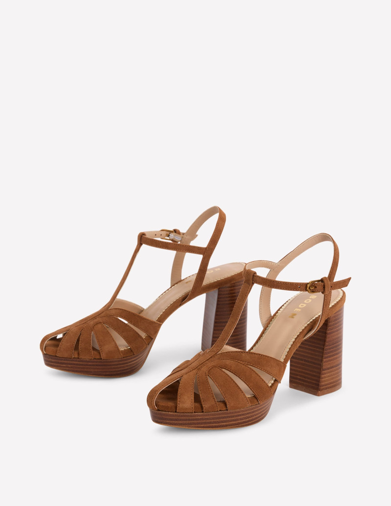 Platform Cage Sandal-Tan 3