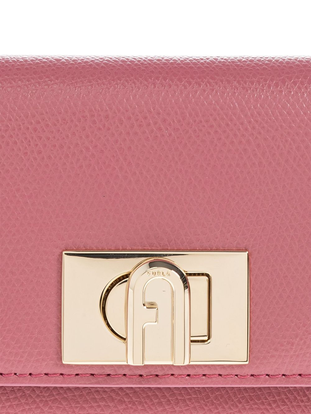 leather lock-detail wallet - 4