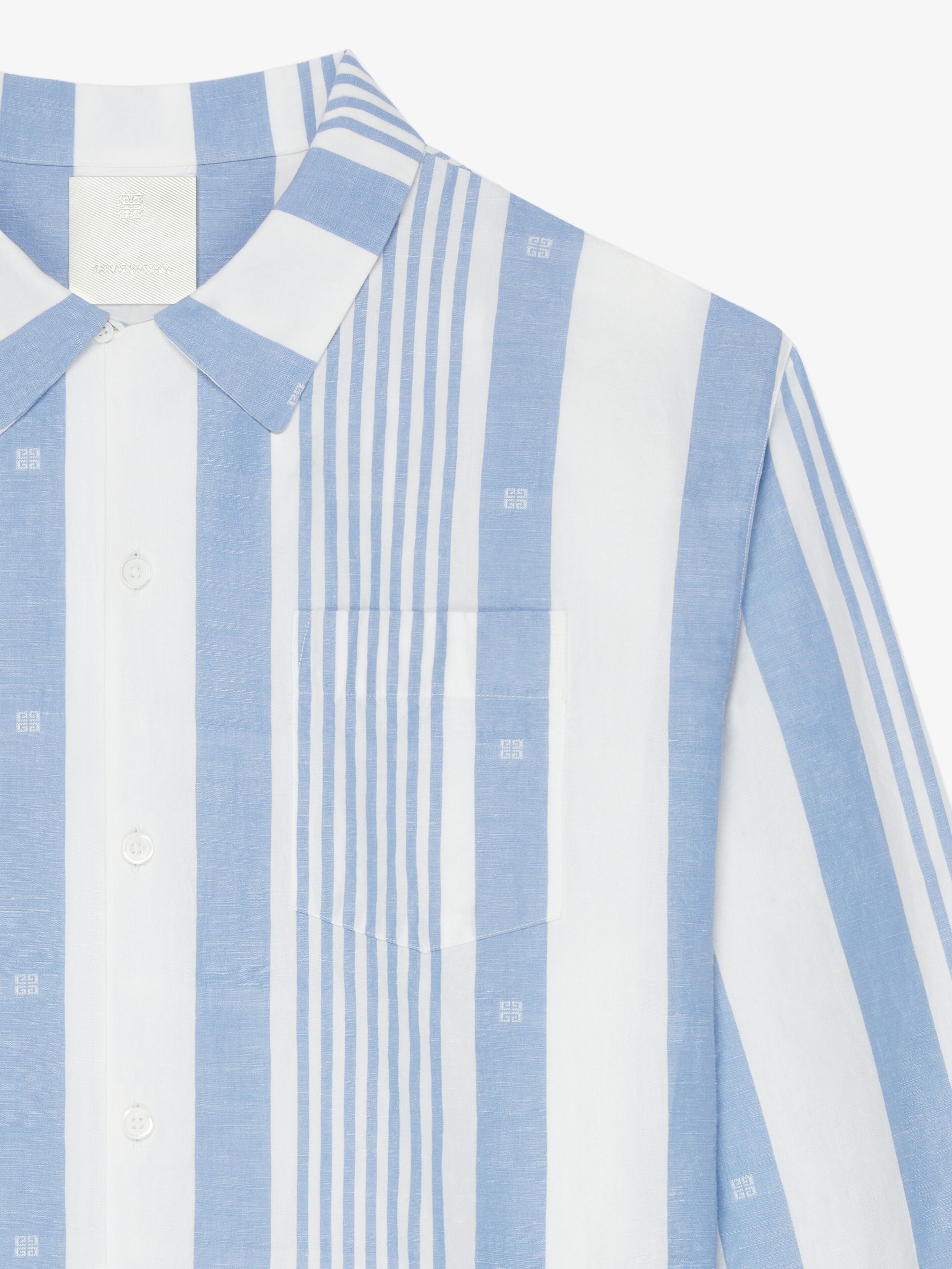SHIRT IN LINEN WITH 4G STRIPES - 5