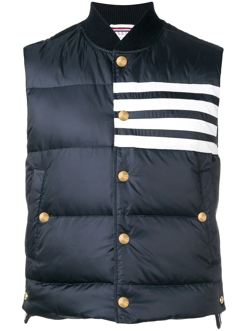 4-bar Matte Nylon Down Vest - 1