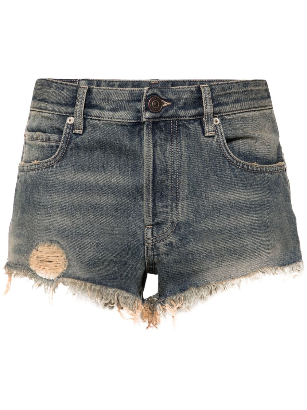 BALENCIAGA - Women Mini Denim Shorts - 5