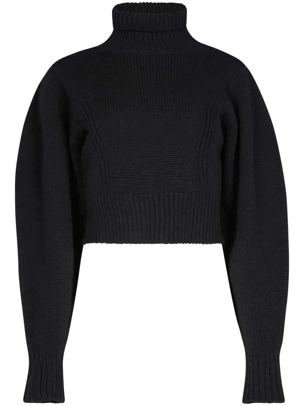 roll-neck cropped jumper - 1