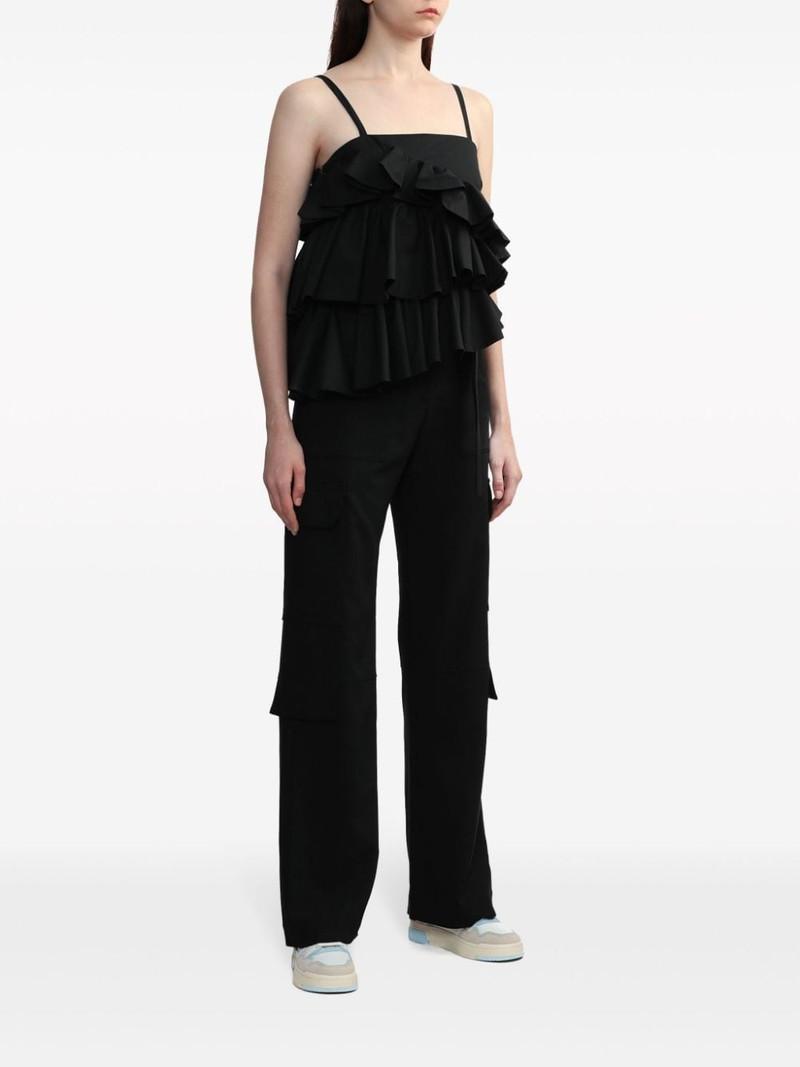 MSGM asymmetric ruffle top outlook