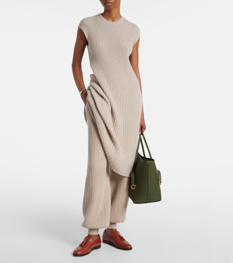 Loro Piana Ribbed-knit cashmere midi dress outlook