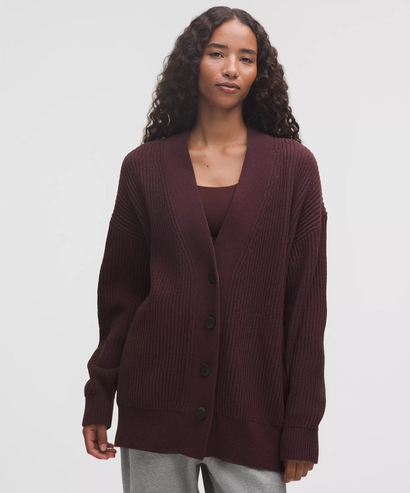 Knit Button-Front Cardigan 1