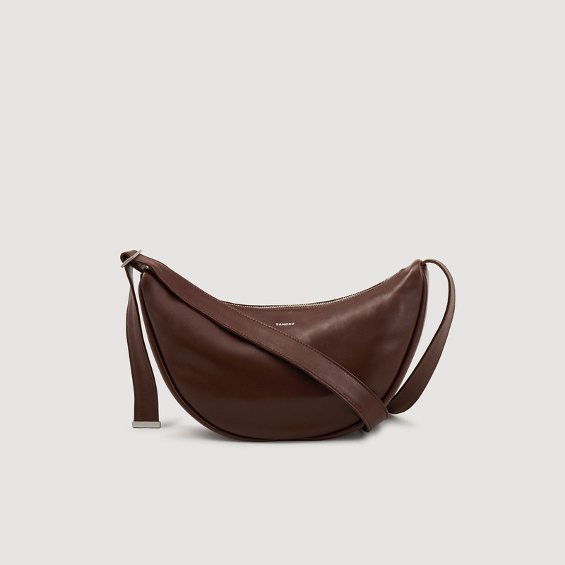 Sandro SMALL LEATHER HOBO BAG outlook