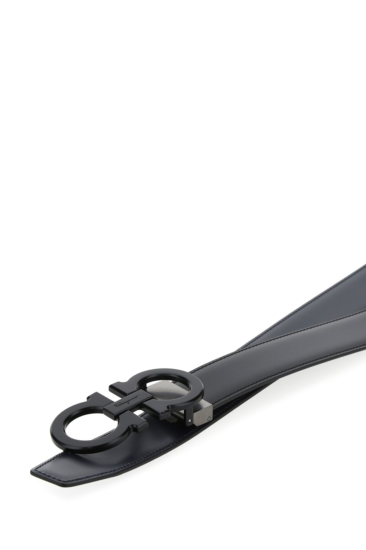 Black leather reversibile belt - 4