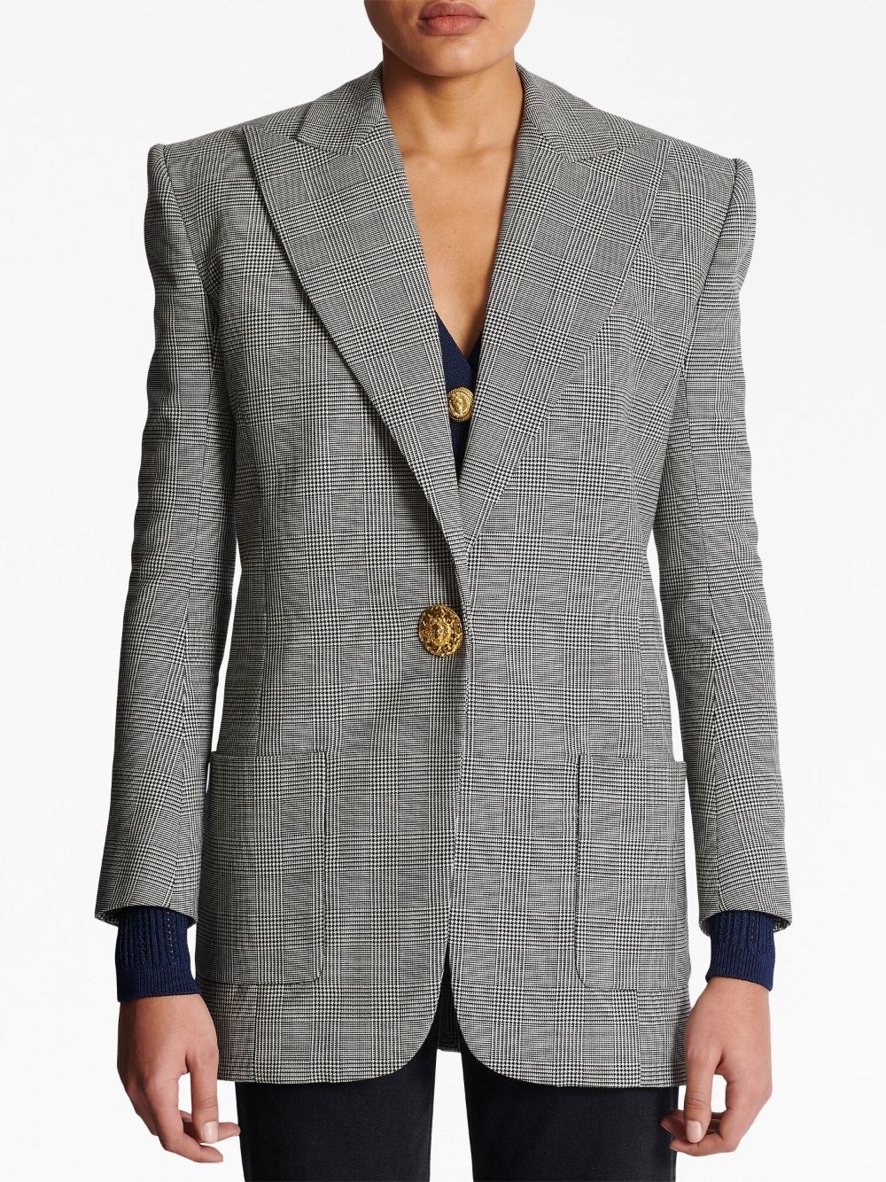 single-breasted wool blazer - 5