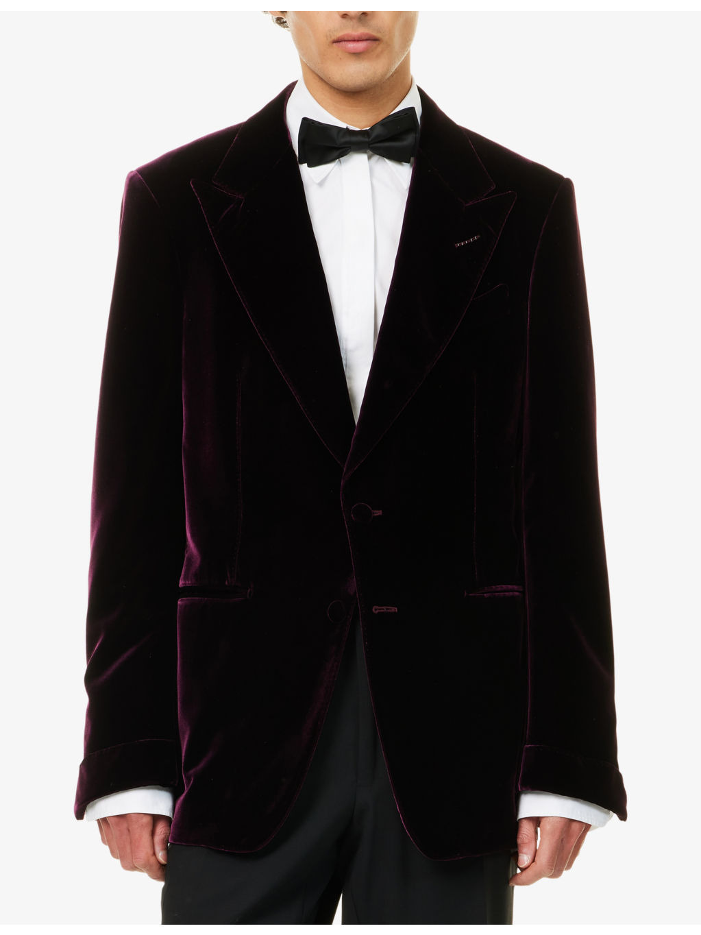 Shelton Singe-Breasted Regular-Fit Velvet Tuxedo Jacket - 3