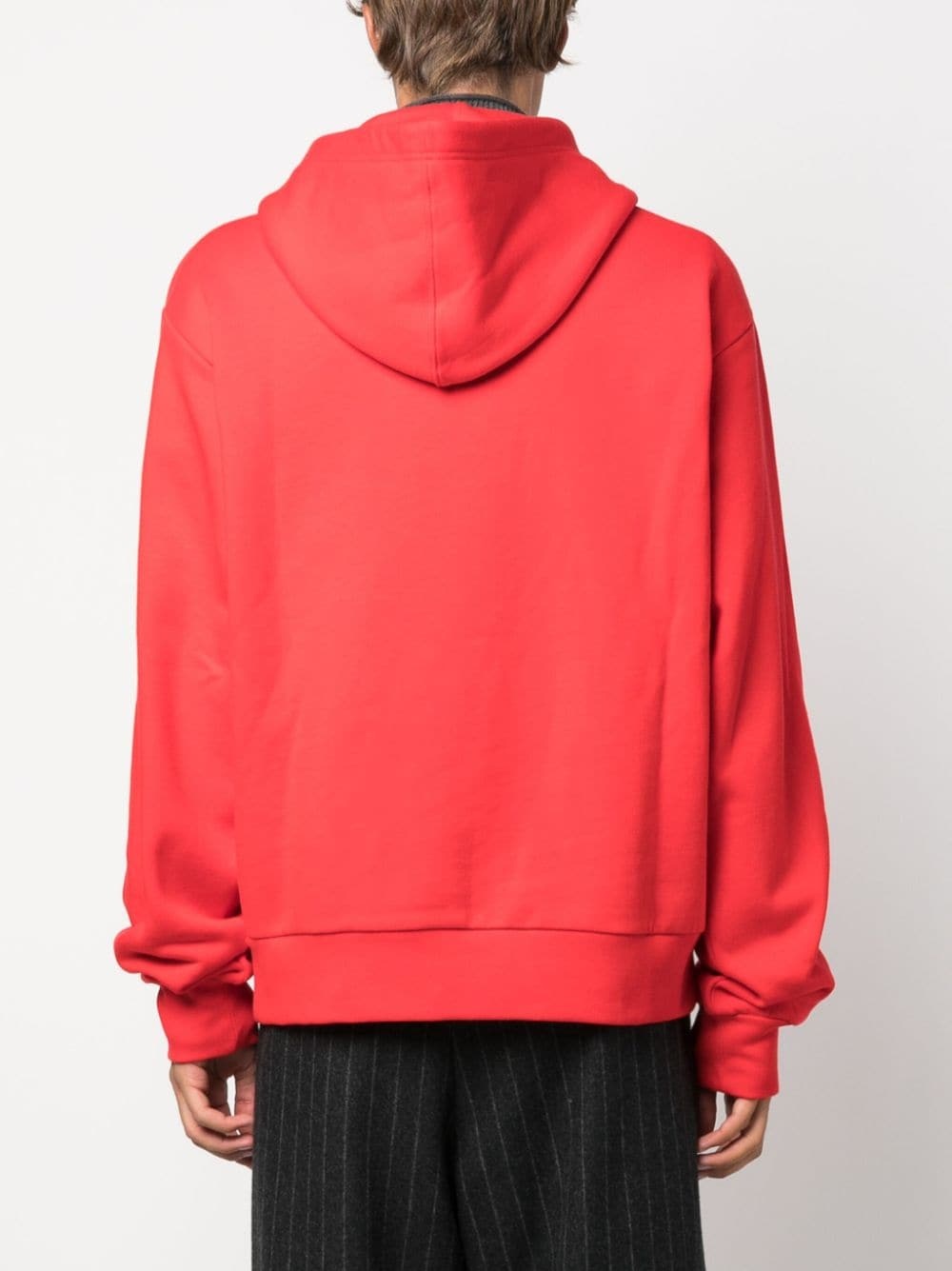 logo-print cotton hoodie - 4