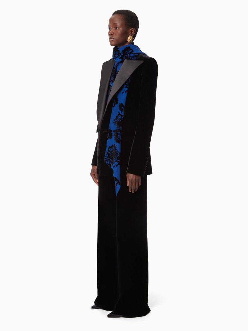 NINA RICCI DOUBLE-BREASTED BLAZER IN VELVET outlook