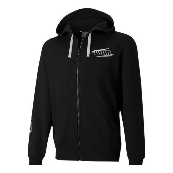 Puma Rebel Full-Zip Hoody Jacket 'Black White' 585488-51 - 1