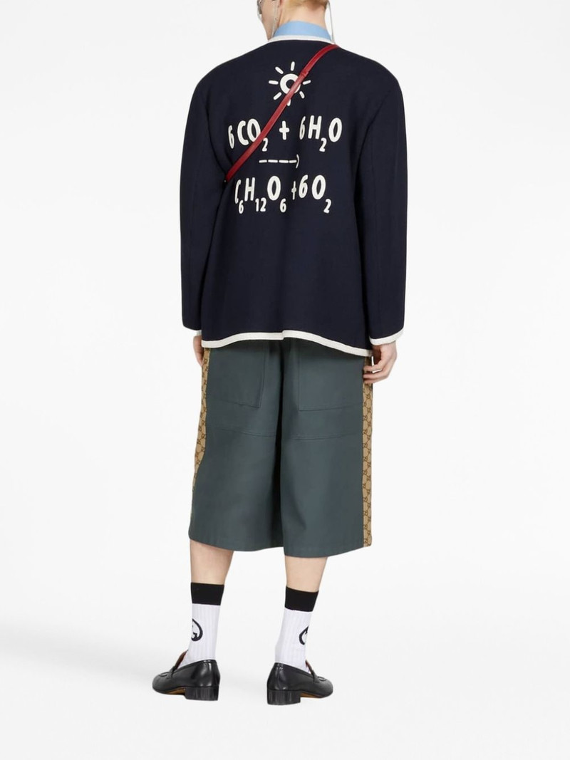 Cotton canvas bermuda short with GG inserts 5