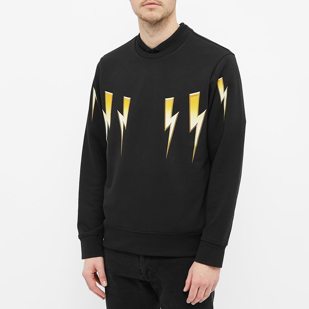 Neil Barrett Gold Thunderbolt Crew Sweat - 5